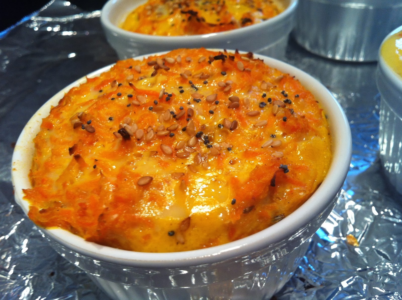 Jenn's cooking Flan aux carottes, curry et cumin